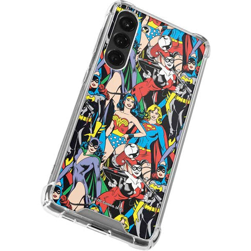 DC Comics Wonder Woman DC Bombshells Characters Pattern Galaxy S23 Plus Clear Case