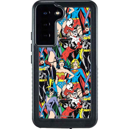 DC Comics Wonder Woman DC Bombshells Characters Pattern Galaxy S23 Plus Waterproof Case