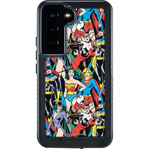 DC Comics Wonder Woman DC Bombshells Characters Pattern Galaxy S23 Waterproof Case