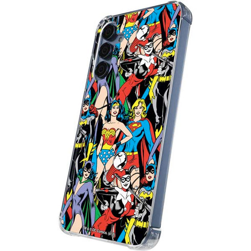 DC Comics Wonder Woman DC Bombshells Characters Pattern Galaxy S24 Clear Case