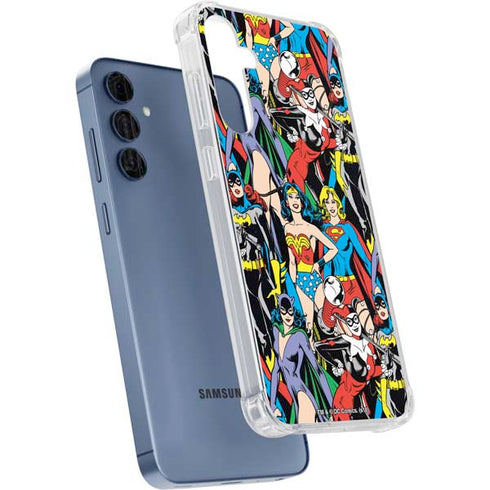 DC Comics Wonder Woman DC Bombshells Characters Pattern Galaxy S24 Clear Case