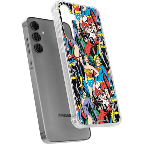 DC Comics Wonder Woman DC Bombshells Characters Pattern Galaxy S24 Plus Clear Case