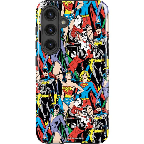 DC Comics Wonder Woman DC Bombshells Characters Pattern Galaxy S24 Plus Impact Case