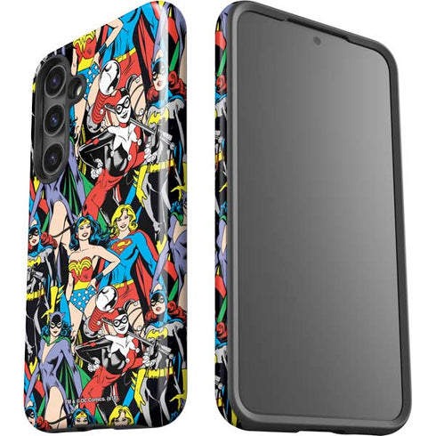 DC Comics Wonder Woman DC Bombshells Characters Pattern Galaxy S24 Plus Impact Case