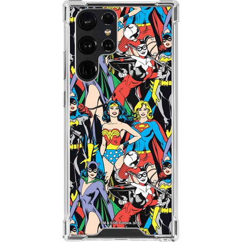 DC Comics Wonder Woman DC Bombshells Characters Pattern Galaxy S24 Ultra Clear Case