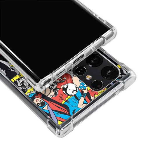 DC Comics Wonder Woman DC Bombshells Characters Pattern Galaxy S24 Ultra Clear Case