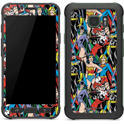 DC Comics Wonder Woman DC Bombshells Characters Pattern Galaxy S7 Active Skin