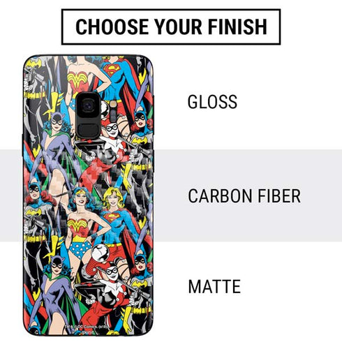 DC Comics Wonder Woman DC Bombshells Characters Pattern Galaxy S9 Skin