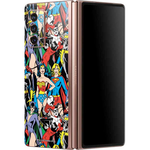 DC Comics Wonder Woman DC Bombshells Characters Pattern Galaxy Z Fold2 5G Skin