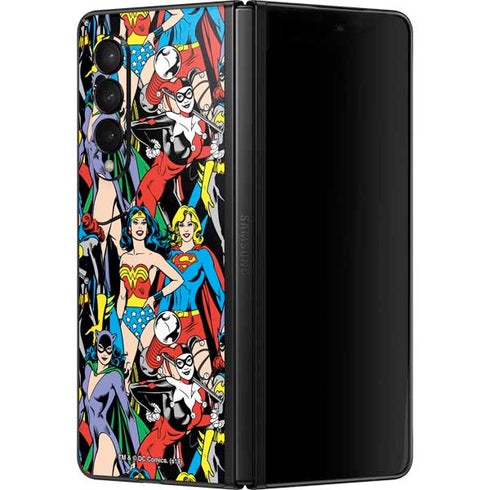 DC Comics Wonder Woman DC Bombshells Characters Pattern Galaxy Z Fold3 5G Skin