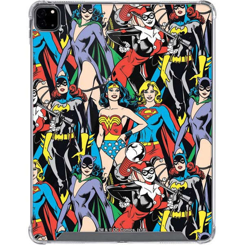 DC Comics Wonder Woman DC Bombshells Characters Pattern iPad Pro 12.9in (2020) Clear Case