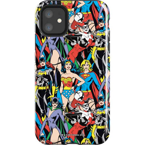 DC Comics Wonder Woman DC Bombshells Characters Pattern iPhone 11 Impact Case
