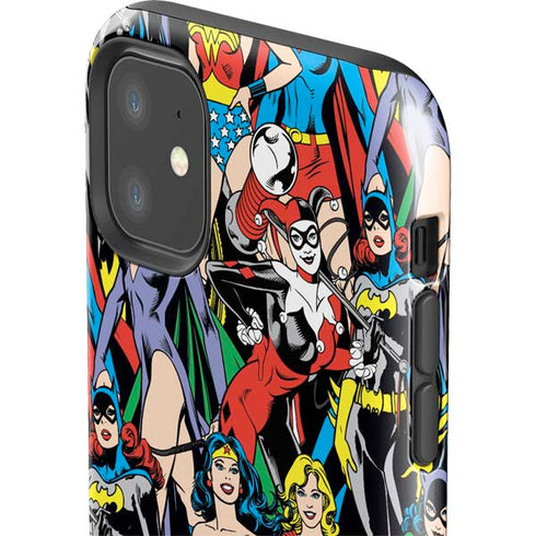 DC Comics Wonder Woman DC Bombshells Characters Pattern iPhone 11 Impact Case
