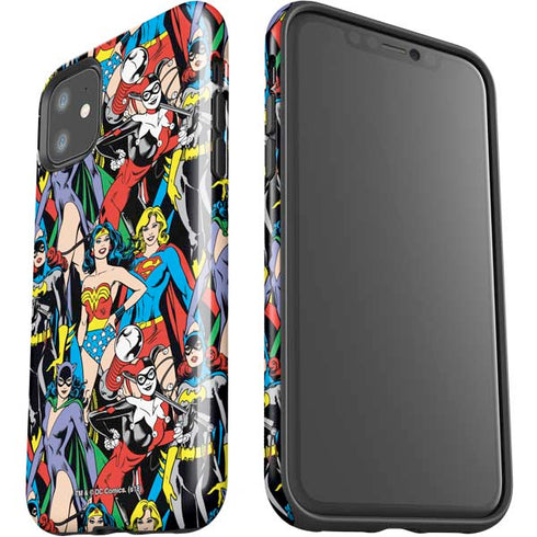 DC Comics Wonder Woman DC Bombshells Characters Pattern iPhone 11 Impact Case