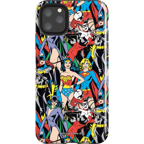 DC Comics Wonder Woman DC Bombshells Characters Pattern iPhone 11 Pro Max Impact Case