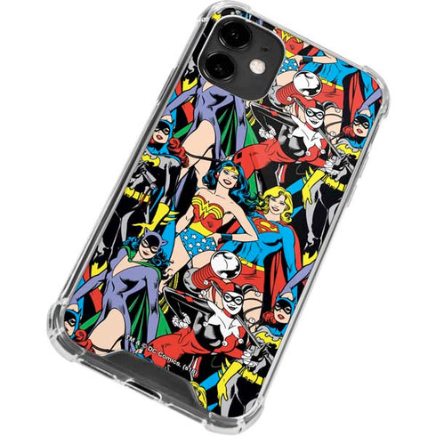 DC Comics Wonder Woman DC Bombshells Characters Pattern iPhone 12 Clear Case