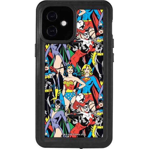 DC Comics Wonder Woman DC Bombshells Characters Pattern iPhone 12 Mini Waterproof Case