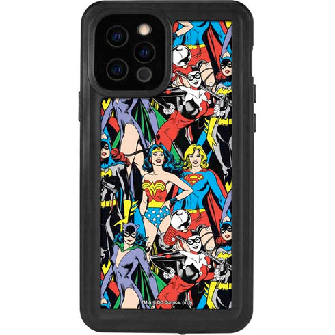 DC Comics Wonder Woman DC Bombshells Characters Pattern iPhone 12 Pro Waterproof Case