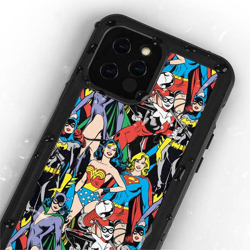 DC Comics Wonder Woman DC Bombshells Characters Pattern iPhone 12 Pro Waterproof Case