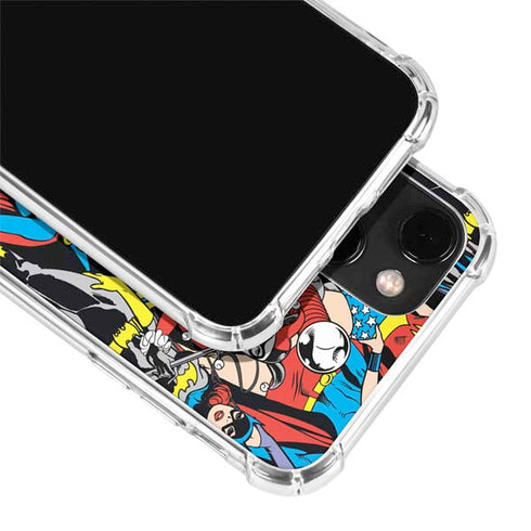 DC Comics Wonder Woman DC Bombshells Characters Pattern iPhone 14 Plus Clear Case