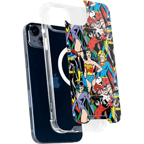 DC Comics Wonder Woman DC Bombshells Characters Pattern iPhone 14 Plus MagSafe Case