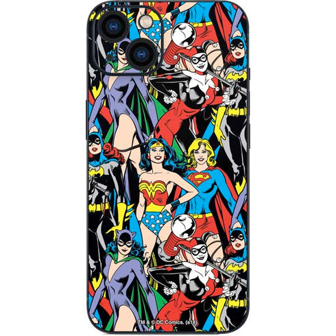 DC Comics Wonder Woman DC Bombshells Characters Pattern iPhone 15 Plus Skin