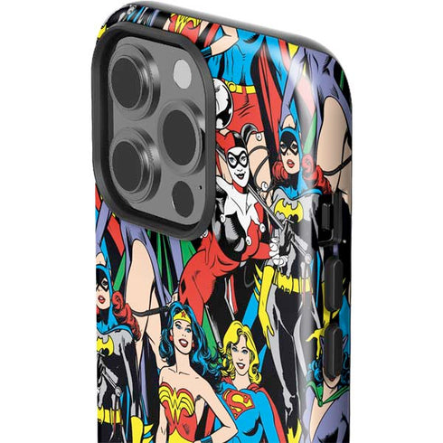 DC Comics Wonder Woman DC Bombshells Characters Pattern iPhone 15 Pro Impact Case