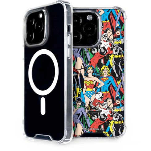 DC Comics Wonder Woman DC Bombshells Characters Pattern iPhone 15 Pro MagSafe Case