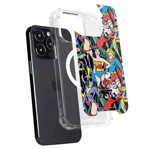 DC Comics Wonder Woman DC Bombshells Characters Pattern iPhone 15 Pro MagSafe Case
