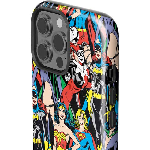 DC Comics Wonder Woman DC Bombshells Characters Pattern iPhone 15 Pro Max Impact Case
