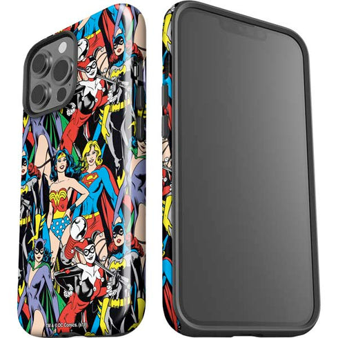 DC Comics Wonder Woman DC Bombshells Characters Pattern iPhone 15 Pro Max Impact Case