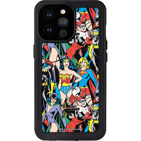DC Comics Wonder Woman DC Bombshells Characters Pattern iPhone 14 Pro Max Waterproof Case