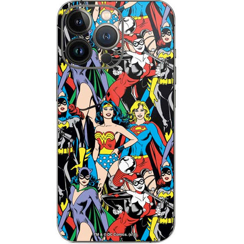DC Comics Wonder Woman DC Bombshells Characters Pattern iPhone 14 Pro Skin