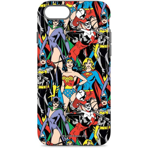 DC Comics Wonder Woman DC Bombshells Characters Pattern iPhone 8 Pro Case
