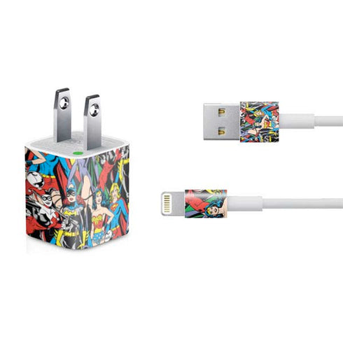 DC Comics Wonder Woman DC Bombshells Characters Pattern iPhone Charger (5W USB) Skin