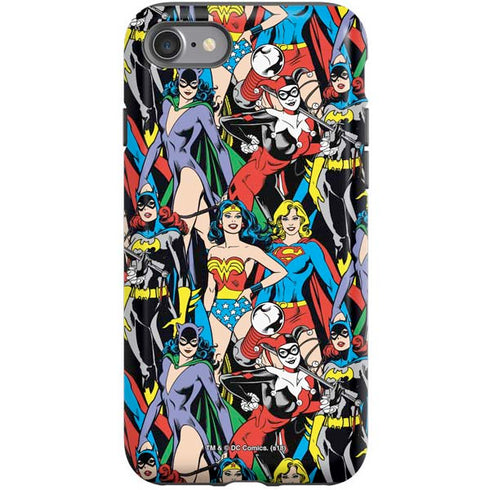 DC Comics Wonder Woman DC Bombshells Characters Pattern iPhone SE (2nd & 3rd Gen) Pro Case