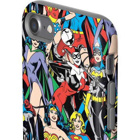 DC Comics Wonder Woman DC Bombshells Characters Pattern iPhone SE (2nd & 3rd Gen) Pro Case
