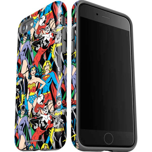 DC Comics Wonder Woman DC Bombshells Characters Pattern iPhone SE (2nd & 3rd Gen) Pro Case
