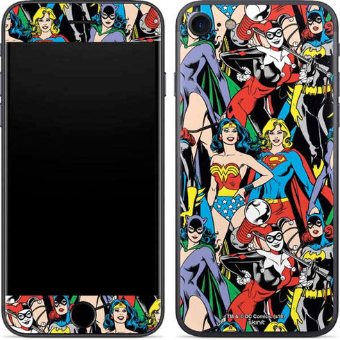 DC Comics Wonder Woman DC Bombshells Characters Pattern iPhone SE (2nd & 3rd Gen) Skin