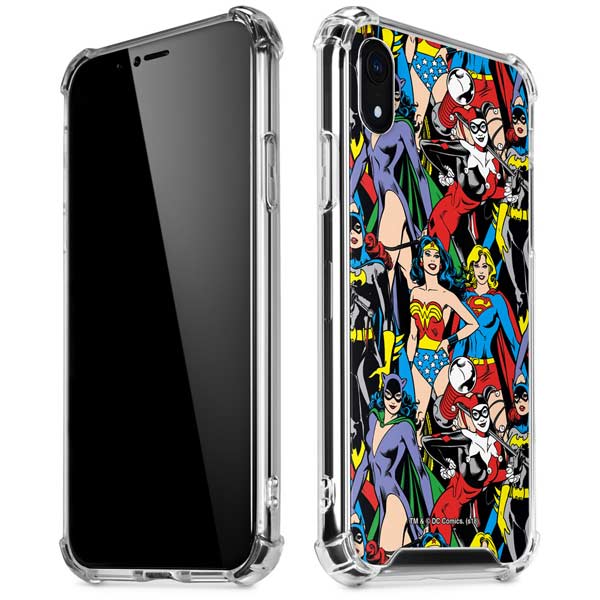 DC Comics Wonder Woman DC Bombshells Characters Pattern iPhone XR Clear