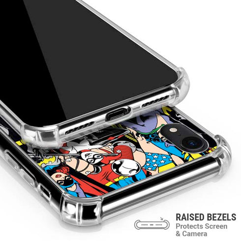 DC Comics Wonder Woman DC Bombshells Characters Pattern iPhone XR Clear Case