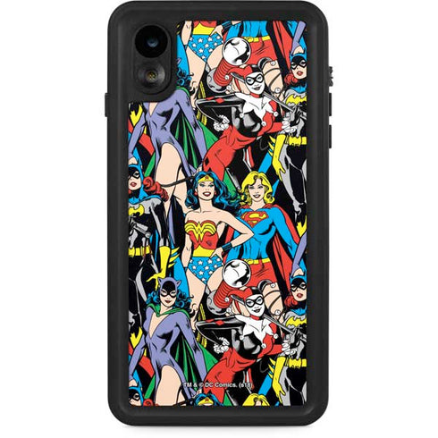 DC Comics Wonder Woman DC Bombshells Characters Pattern iPhone XR Waterproof Case