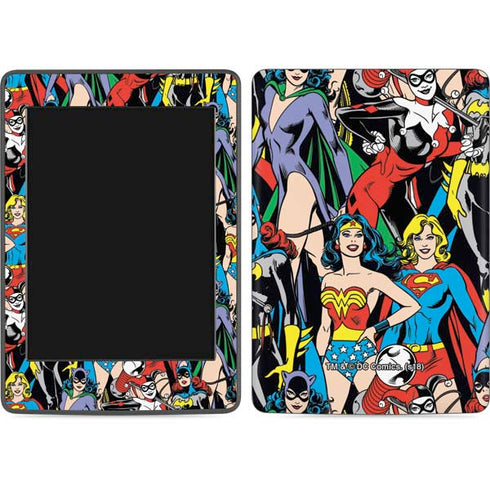 DC Comics Wonder Woman DC Bombshells Characters Pattern Amazon Kindle Skin