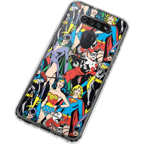 DC Comics Wonder Woman DC Bombshells Characters Pattern LG K51/Q51 Clear Case