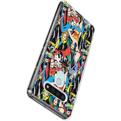 DC Comics Wonder Woman DC Bombshells Characters Pattern LG Stylo 6 Clear Case