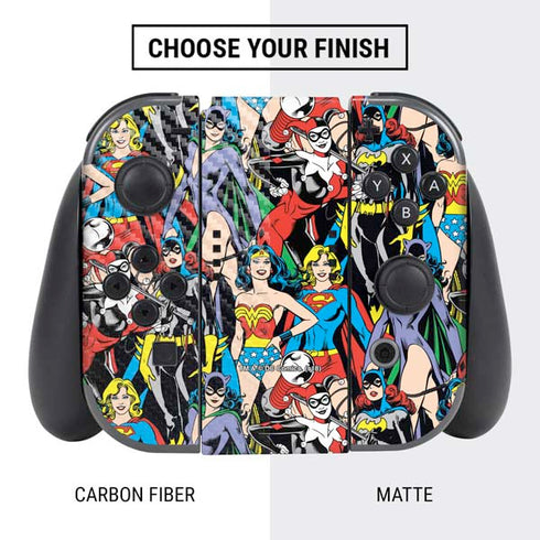 DC Comics Wonder Woman DC Bombshells Characters Pattern Nintendo Switch Bundle Skin