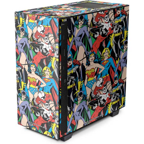 DC Comics Wonder Woman DC Bombshells Characters Pattern NZXT H510 Compact ATX Mid-Tower Case Skin