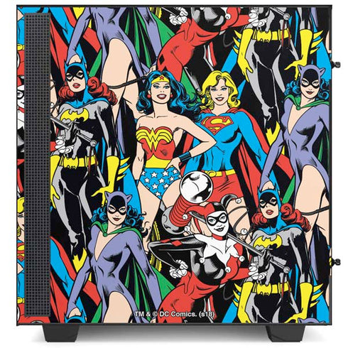 DC Comics Wonder Woman DC Bombshells Characters Pattern NZXT H510 Compact ATX Mid-Tower Case Skin