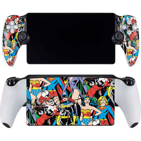 DC Comics Wonder Woman DC Bombshells Characters Pattern PlayStation Portal Remote Player Skin