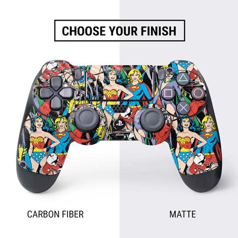 DC Comics Wonder Woman DC Bombshells Characters Pattern PS4 Controller Skin